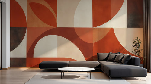 Design F0678 — Papier peint Art Abstrait Bauhaus Coloré - Collection 1 — Novomur