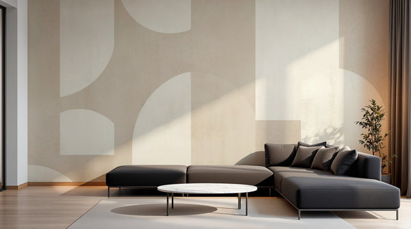 Papier peint Geometrique Beige - Sur mesure - Design F0682