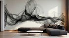 Design L0370 — Papier peint Fumee noire tourbillonnante abstrait — Novomur