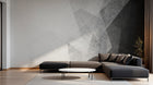 Design L0378 — Papier peint Triangles abstraits gris noir grunge — Novomur