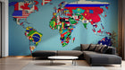 Design SD0368 — Papier peint Carte du Monde — Novomur