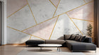 Design SK0047 — Papier peint Marbre Géométrique — Novomur