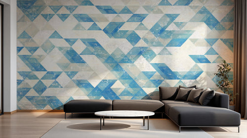 Design SK0080 — Papier peint Géométrique Triangles et Losanges - Collection 2 — Novomur