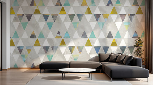 Design SK0624 — Papier peint Géométrique Triangles et Losanges - Collection 2 — Novomur