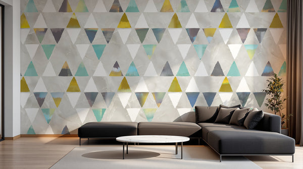 Papier peint Géométrique Triangles et Losanges - Collection 2 - Sur mesure