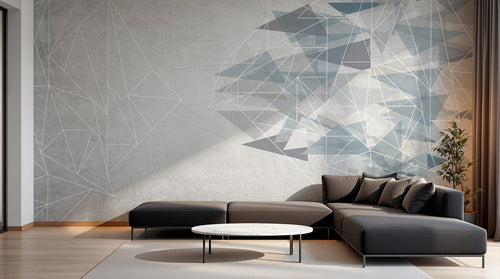 Design SK0655 — Papier peint Géométrique Triangles et Losanges - Collection 2 — Novomur