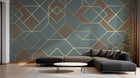 Design SK0699 — Papier peint Géométrique Triangles et Losanges - Collection 1 — Novomur