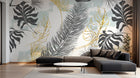 Design SK0700 — Papier peint Palmier Tropical Doré Luxe - Collection 1 — Novomur