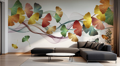 Design SK0930 — Papier peint Art Abstrait Vagues et Lignes — Novomur