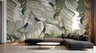 Design SK0995 — Papier peint Palmier Tropical Doré Luxe - Collection 1 — Novomur