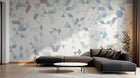 Design SL0018 — Papier peint Triangles pastel bleu gris mauve — Novomur