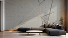 Design SL0075 — Papier peint Lignes cuivrees fond beton — Novomur