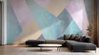 Design SL0107 — Papier peint Triangles pastel beton scandinave — Novomur