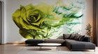 Design SL0269 — Papier peint Rose jaune fumee coloree abstrait — Novomur