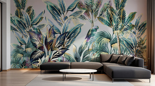 Design SL0344 — Papier peint Palmier Tropical & Jungle Dense — Novomur