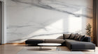 Design SL0412 — Papier peint Marbre Carrara veines grises fluides — Novomur