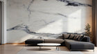 Design SL0552 — Papier peint Marbre Calacatta blanc veines noires — Novomur