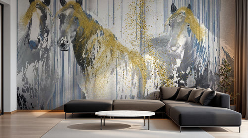 Design SL0636 — Papier peint Chevaux — Novomur