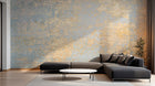 Design SL0687 — Papier peint Texture or bleu pastel eclaboussures grunge — Novomur