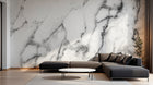 Design SL0823 — Papier peint Marbre Carrara blanc veines douces — Novomur