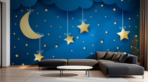 Design ZX0143 — Papier peint Ciel Nocturne Enfant - Collection 2 — Novomur