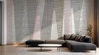 Design ZX0274 — Papier peint Triangles textiles montagne rose gris — Novomur