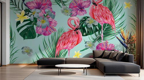 Design ZX0769 — Papier peint Palmier Tropical & Jungle Dense — Novomur