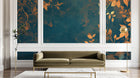 Design A0015 — Papier peint Botanique Feuilles Dorées — Novomur