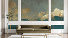 Design A0079 — Papier peint Palmier Tropical Doré Luxe - Collection 1 — Novomur