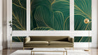 Design A0582 — Papier peint Art Déco Éventails et Or - Collection 1 — Novomur