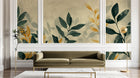 Design A0610 — Papier peint Botanique Feuilles Dorées — Novomur
