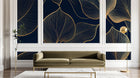 Design A0614 — Papier peint Art Déco Éventails et Or - Collection 1 — Novomur