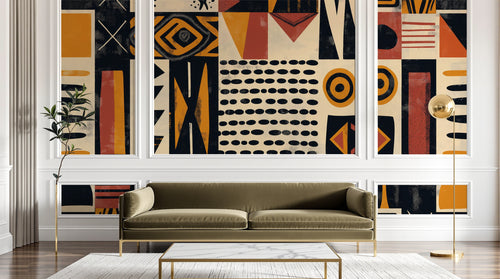 Design A0707 — Papier peint Ethnique Tribal Africain — Novomur