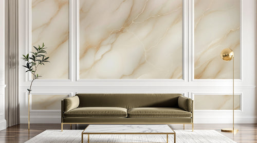 Design A0834 — Papier peint Marbre Blanc Classique - Collection 2 — Novomur