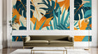 Design A0875 — Papier peint Palmier Tropical Doré Luxe - Collection 2 — Novomur
