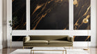 Design A0907 — Papier peint Marbre Noir et Or Luxe - Collection 1 — Novomur