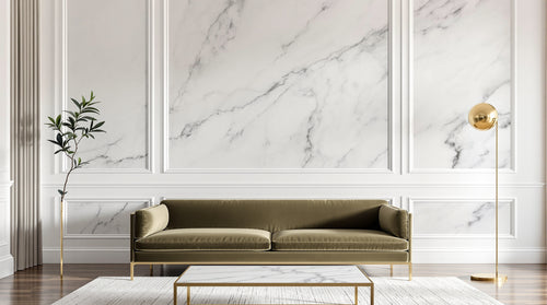 Design C0083 — Papier peint Marbre Blanc Classique - Collection 1 — Novomur