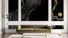 Design C0313 — Papier peint Marbre Noir et Or Luxe - Collection 1 — Novomur