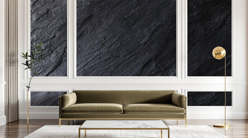 Design C0338 — Papier peint Marbre Noir et Or Luxe - Collection 1 — Novomur