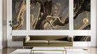 Design C0551 — Papier peint Marbre Noir et Or Luxe - Collection 2 — Novomur