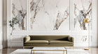 Design C0691 — Papier peint Marbre Blanc Classique - Collection 2 — Novomur