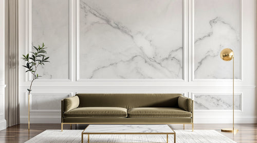 Design C0897 — Papier peint Marbre Blanc Classique - Collection 1 — Novomur