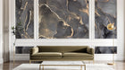 Design D0207 — Papier peint Marbre Noir et Or Luxe - Collection 2 — Novomur