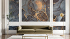 Design D0208 — Papier peint Marbre Noir et Or Luxe - Collection 2 — Novomur