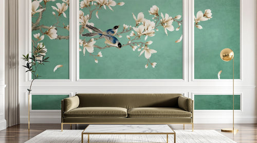 Design D0266 — Papier peint Cerisier Blanc et Prunier — Novomur
