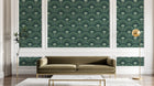 Design D0321 — Papier peint Art Déco Éventails et Or - Collection 2 — motif petit — Novomur