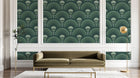 Design D0321 — Papier peint Art Déco Éventails et Or - Collection 2 — motif standard — Novomur