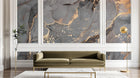 Design D0370 — Papier peint Marbre Noir et Or Luxe - Collection 2 — Novomur