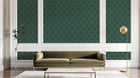 Design D0605 — Papier peint Art Déco Éventails et Or - Collection 2 — motif standard — Novomur
