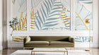 Design D0837 — Papier peint Palmier Tropical Doré Luxe - Collection 1 — Novomur